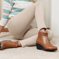 Botines de Cuero Mujer Marleny Miel