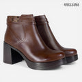 Botines de Cuero Mujer Medalith Marron
