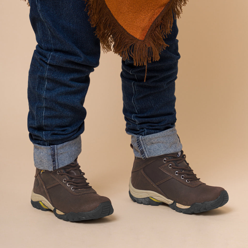 Zapatillas Urbanas de Cuero Niños Milan Marron