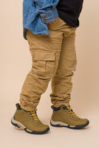 Zapatillas Urbanas de Cuero Niños Milan Mostaza