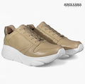 Zapatillas Urbanas Mujer de Cuero Miranda Beige