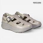 Mocasines de Cuero Mujer Olivia Hueso