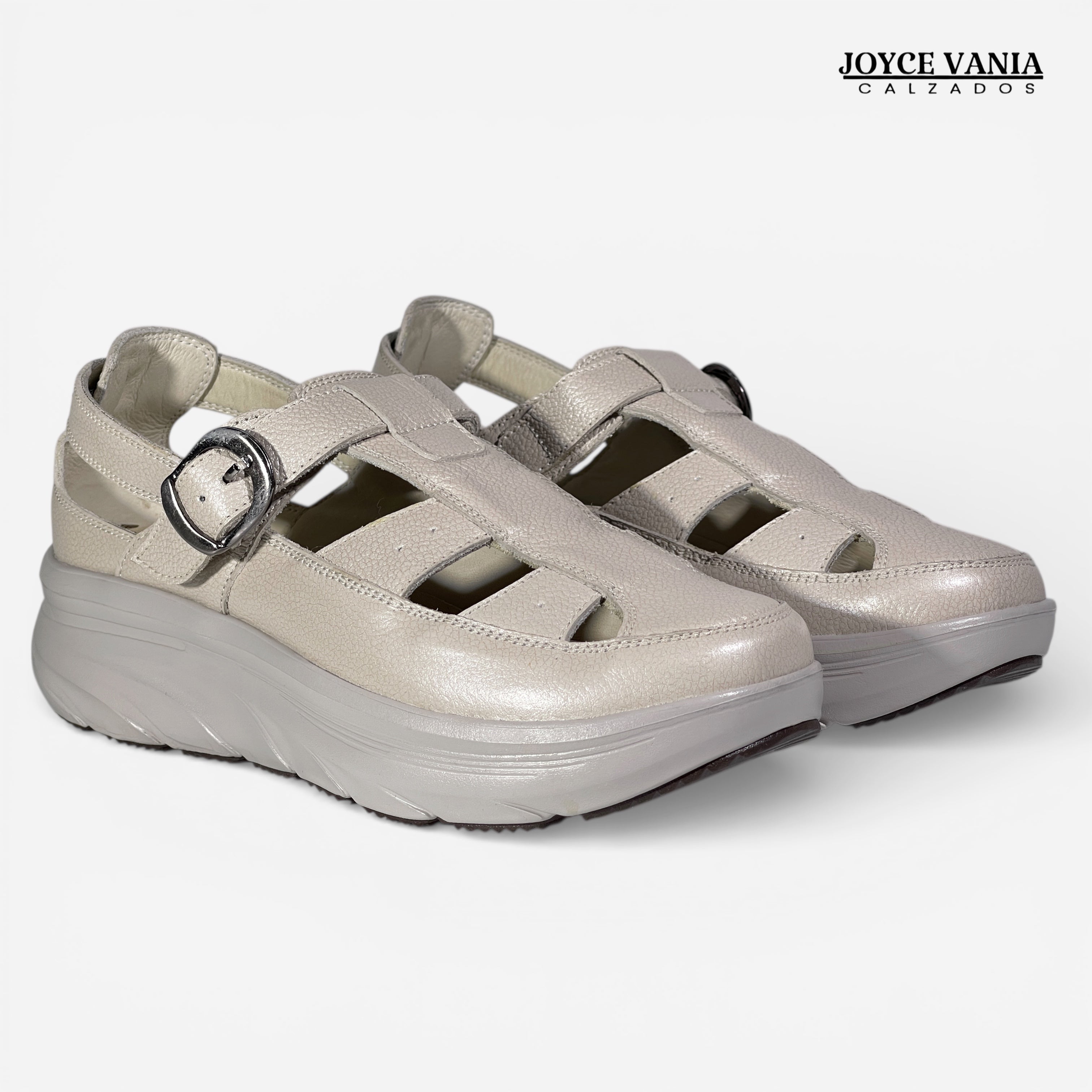 Mocasines de Cuero Mujer Olivia Hueso