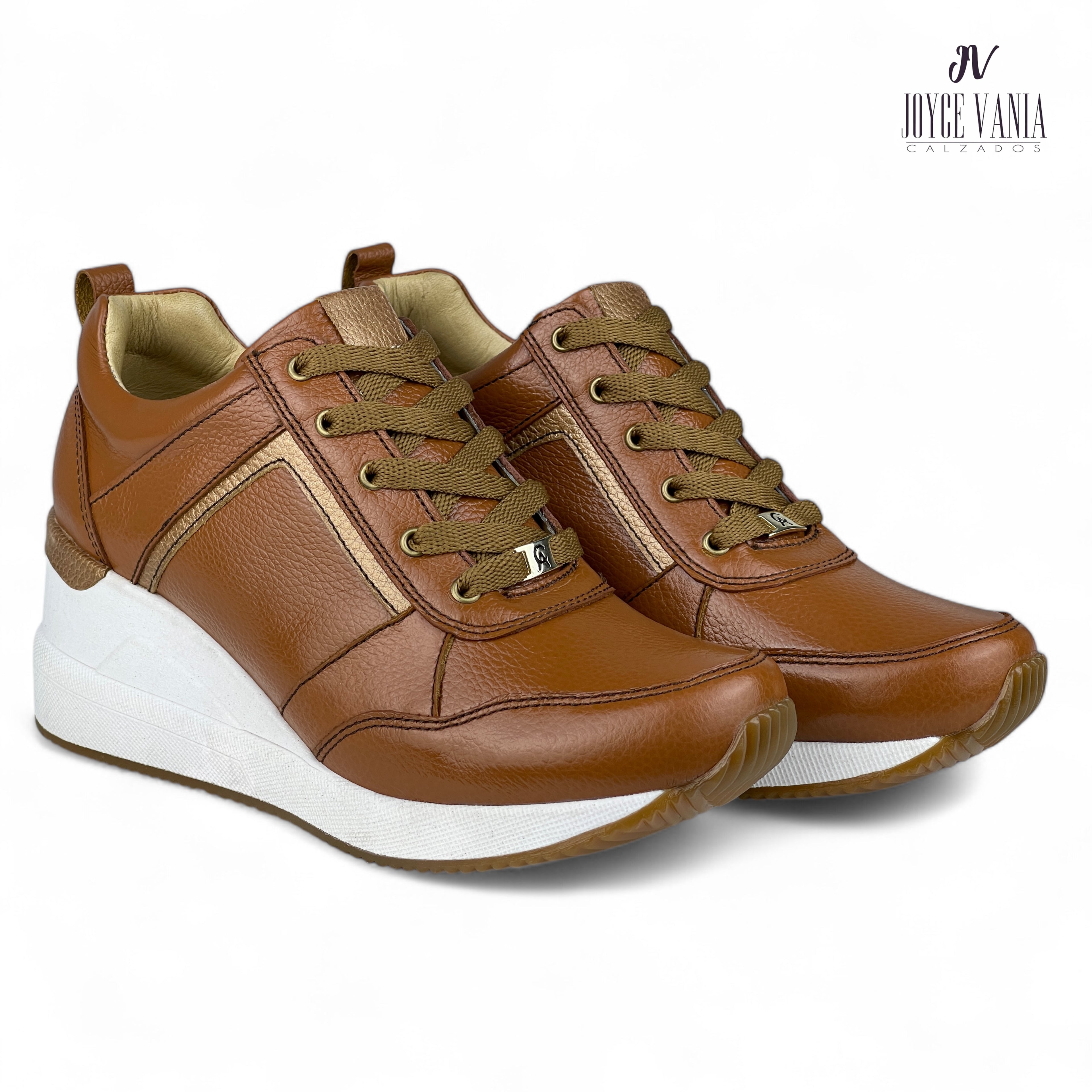 Zapatillas Urbanas Mujer de Cuero Paola Miel