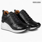 Zapatillas Urbanas Mujer de Cuero Paola Negro Dos