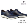 Zapatillas de Cuero Hombre Paolo Azul