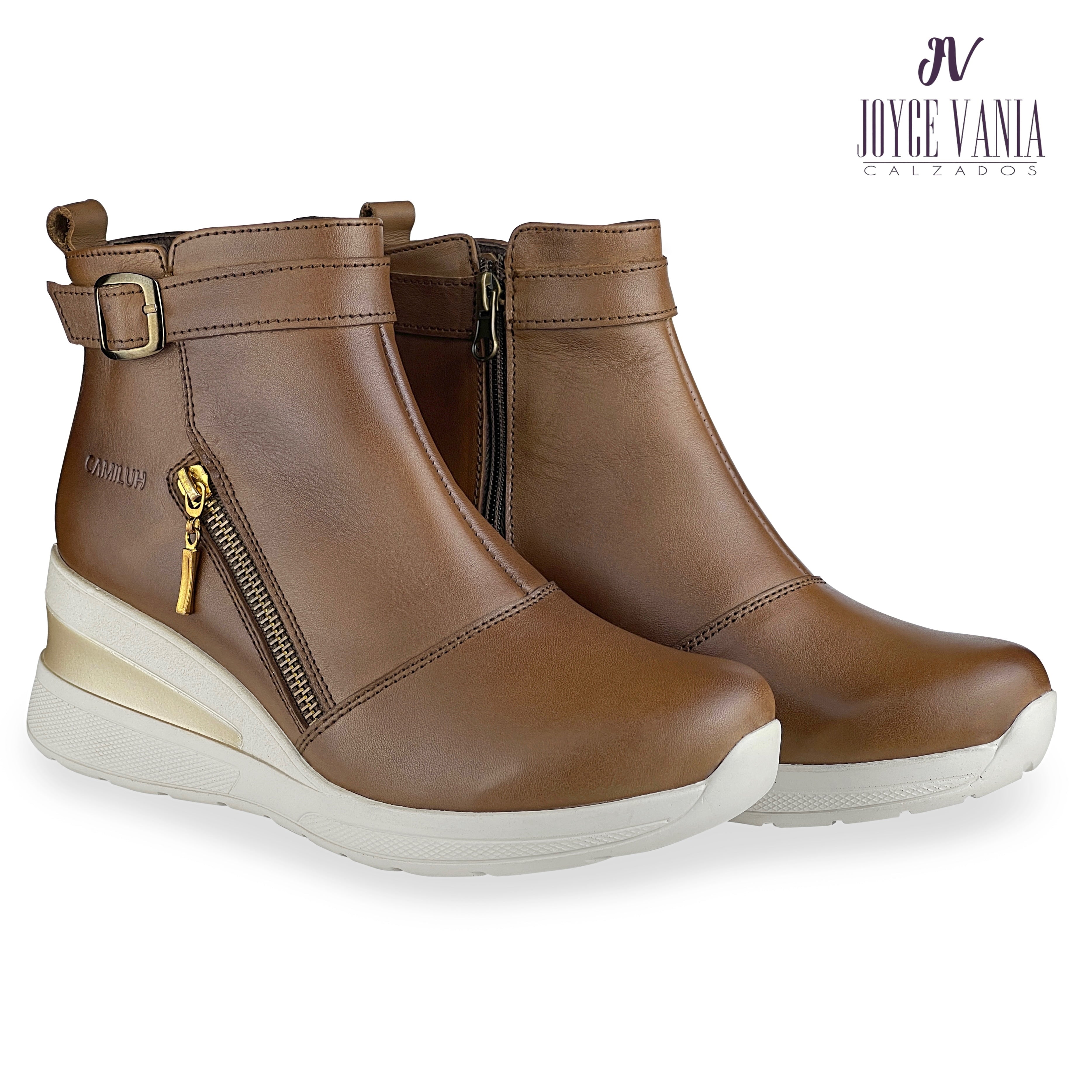 Botines Mujer de Cuero Paris Marron