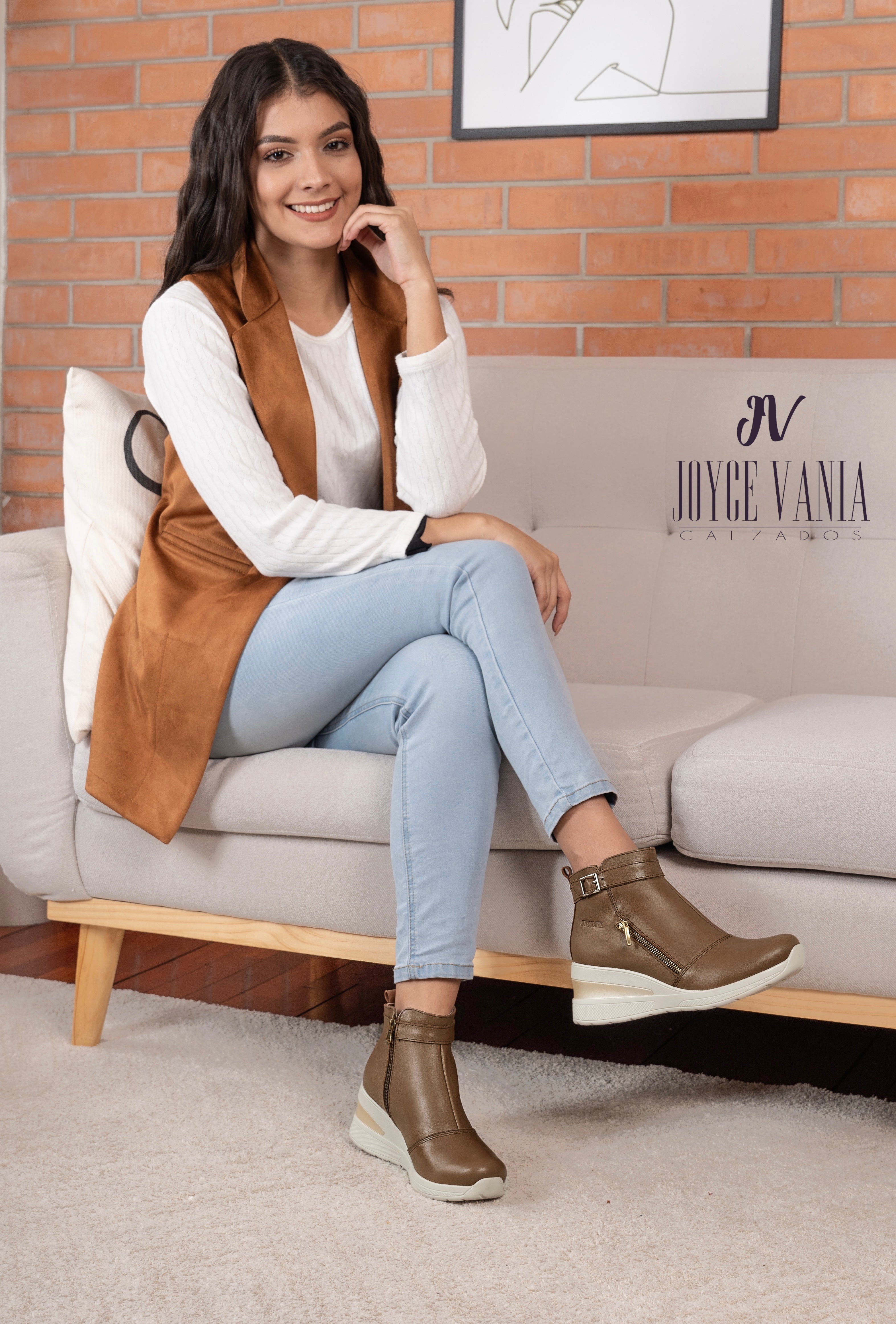 Botines Mujer de Cuero Paris Marron