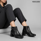 Botines Mujer de Cuero Rafaela Negro