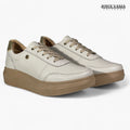Zapatillas Urbanas Mujer de Cuero Regina Hueso