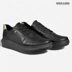 Zapatillas Urbanas Mujer de Cuero Regina Negro