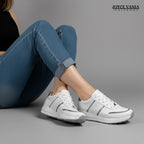 Zapatillas Urbanas Mujer de Cuero Rosaura Blanco