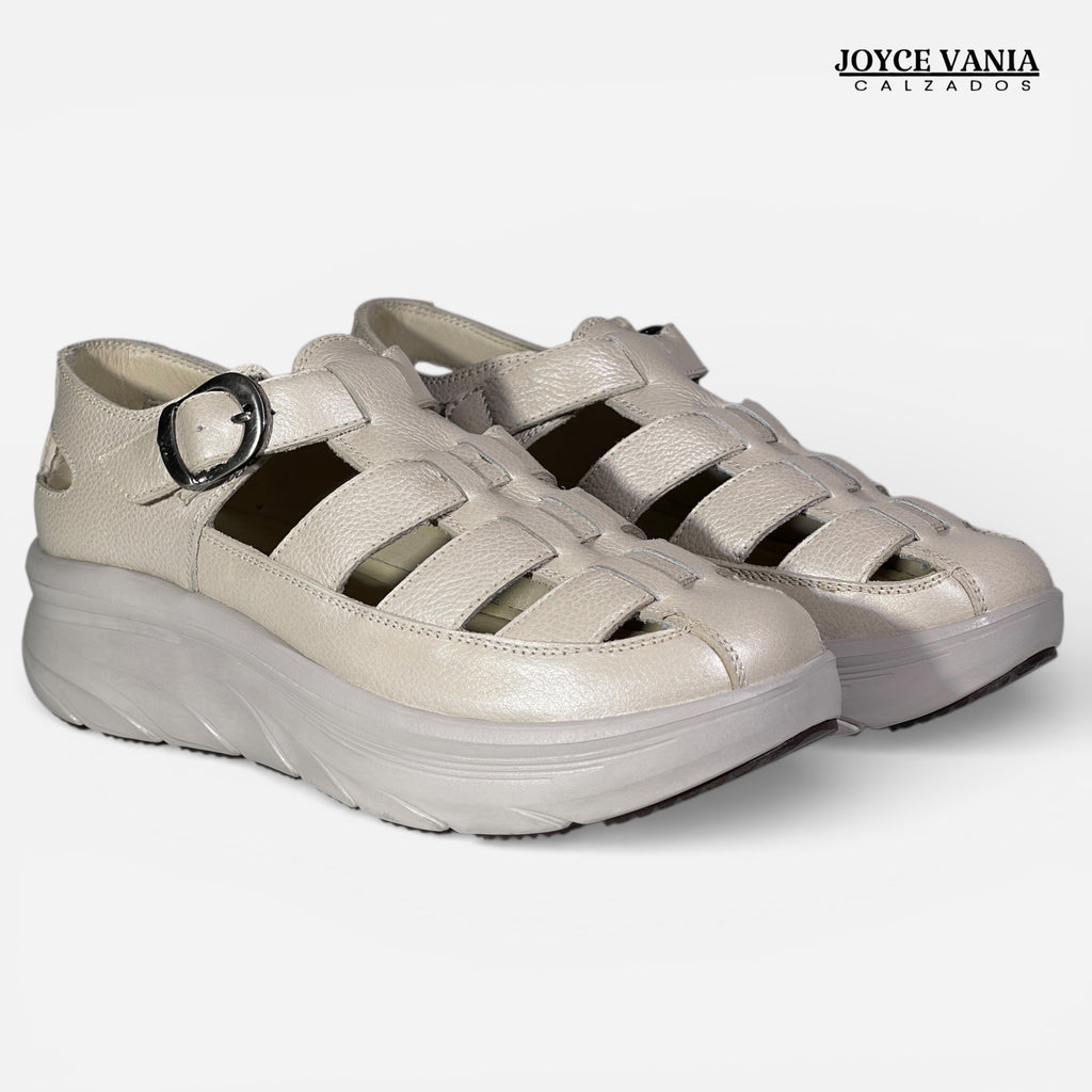 Mocasines de Cuero Mujer Rossi Hueso