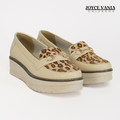 Mocasines de Cuero Mujer Salome Beige