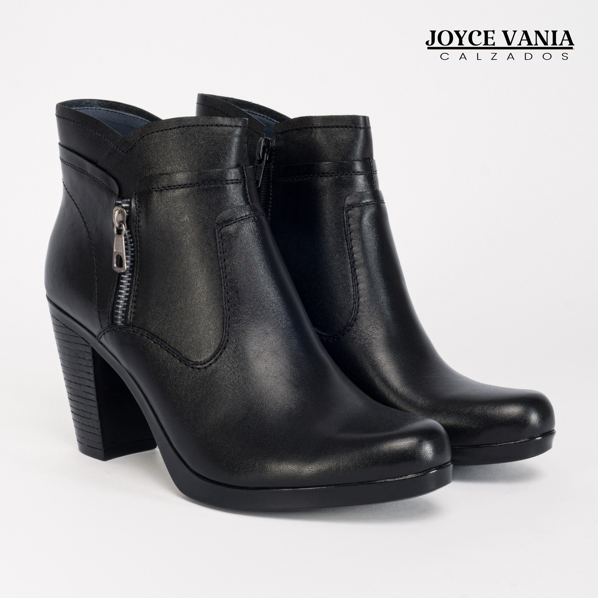 Botines Mujer de Cuero Selena Negro