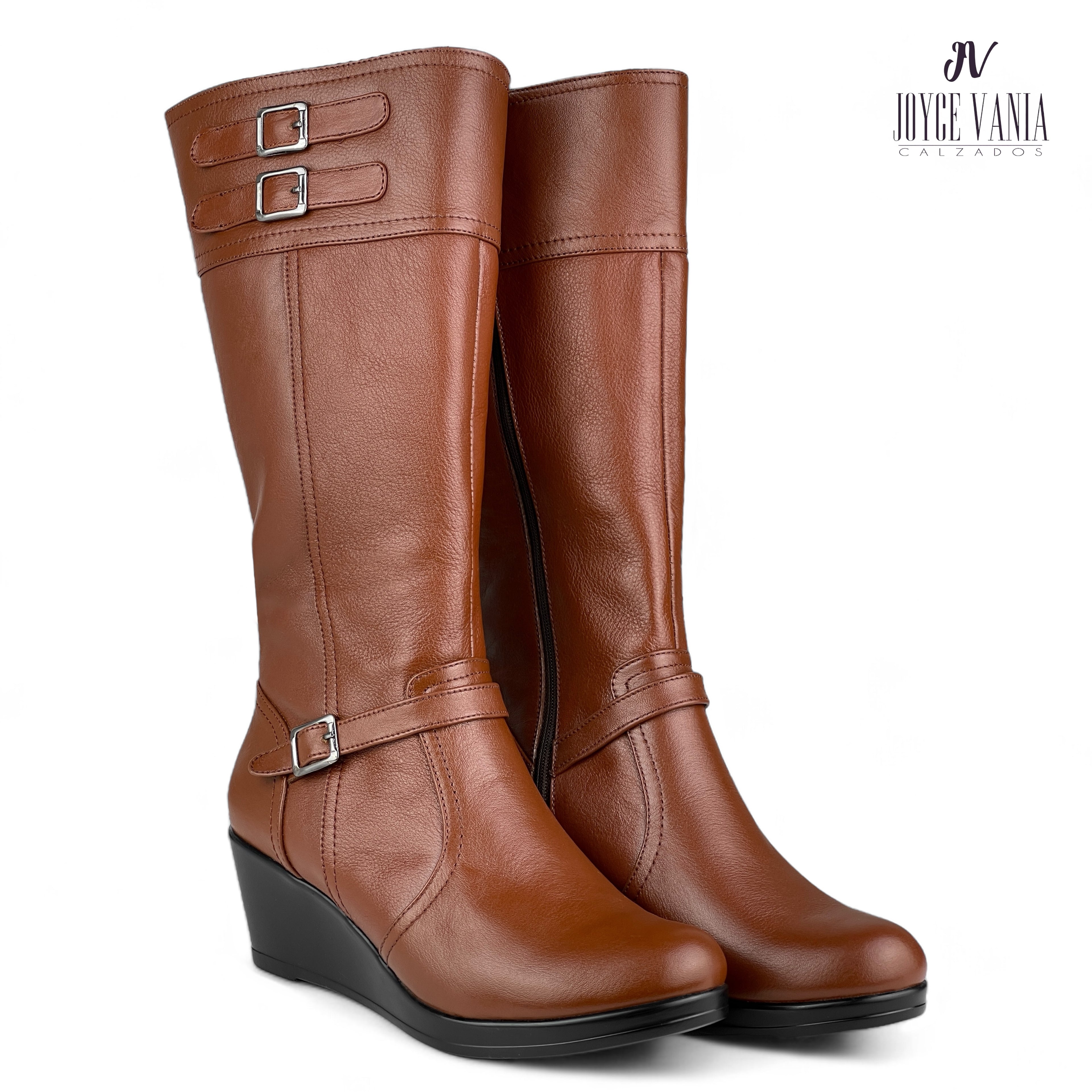 Botas Mujer de Cuero Samantha Caramelo