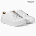 Zapatillas Urbanas Mujer de Cuero Samira Blanco