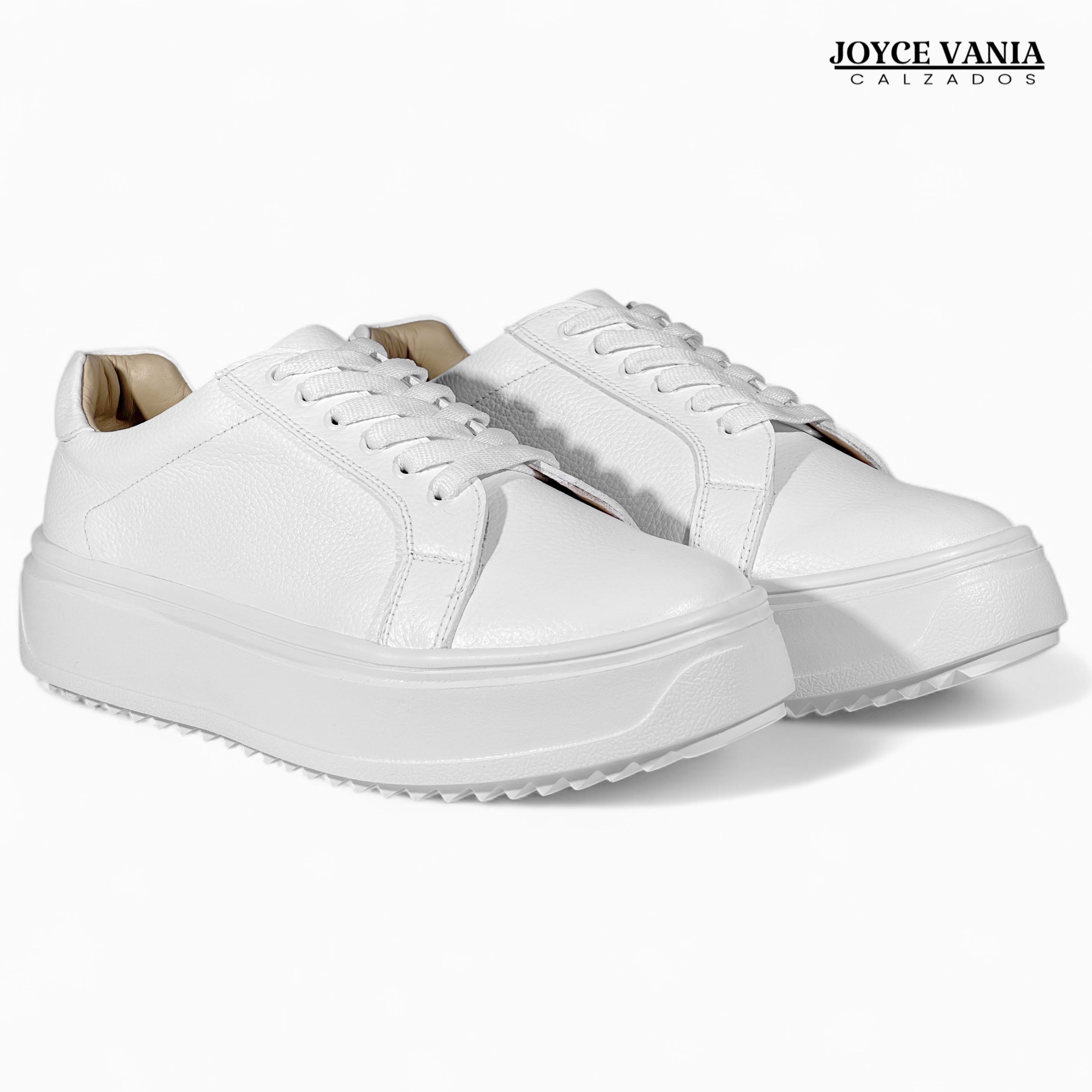 Zapatillas Urbanas Mujer de Cuero Samira Blanco