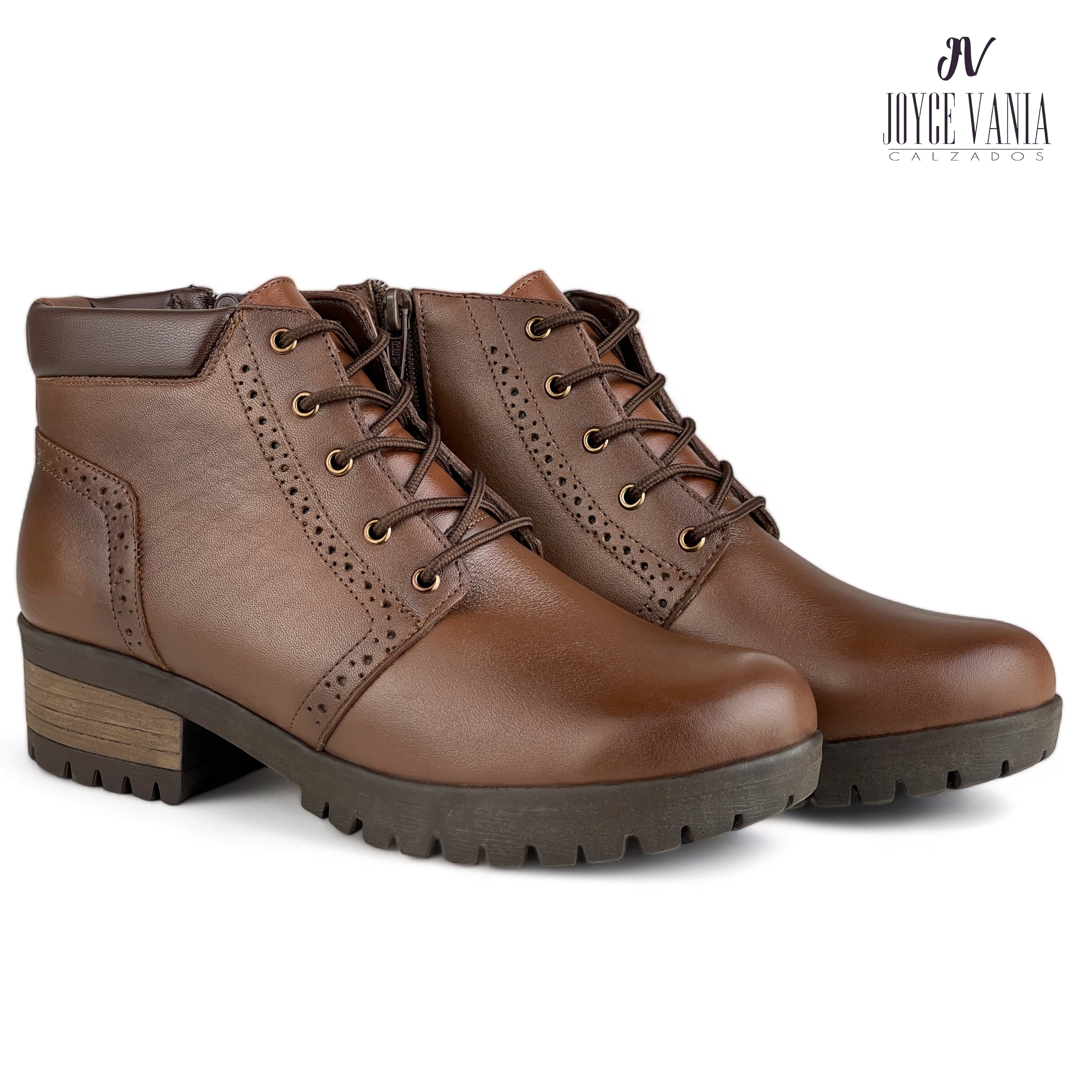 Botines Mujer de Cuero Shantal Marron