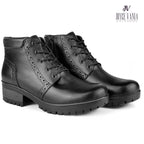 Botines Mujer de Cuero Shantal Negro