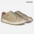 Zapatillas Urbanas de Cuero Sorella Beige