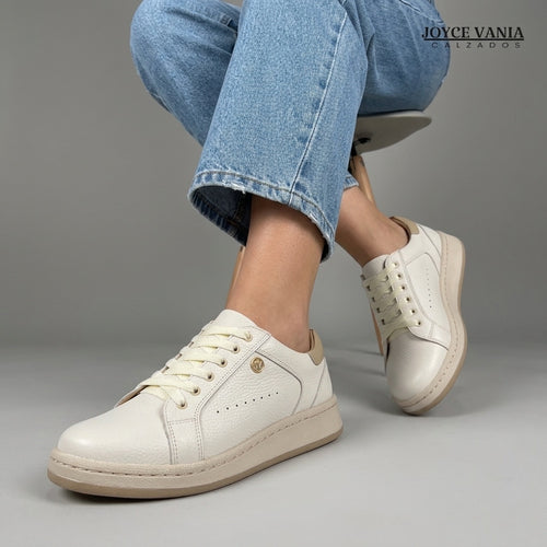 Zapatillas Urbanas de Cuero Sorella Hueso