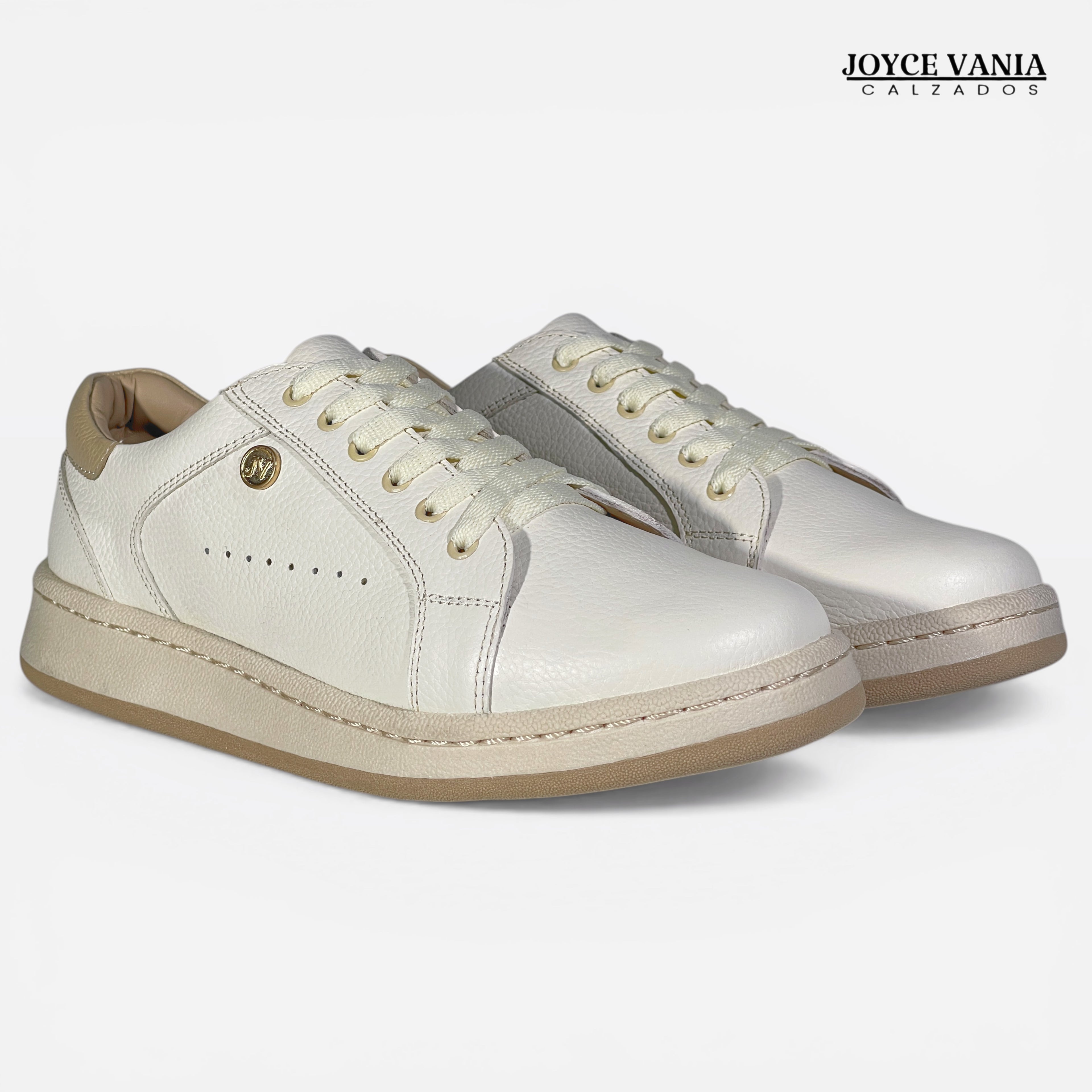 Zapatillas Urbanas de Cuero Sorella Hueso