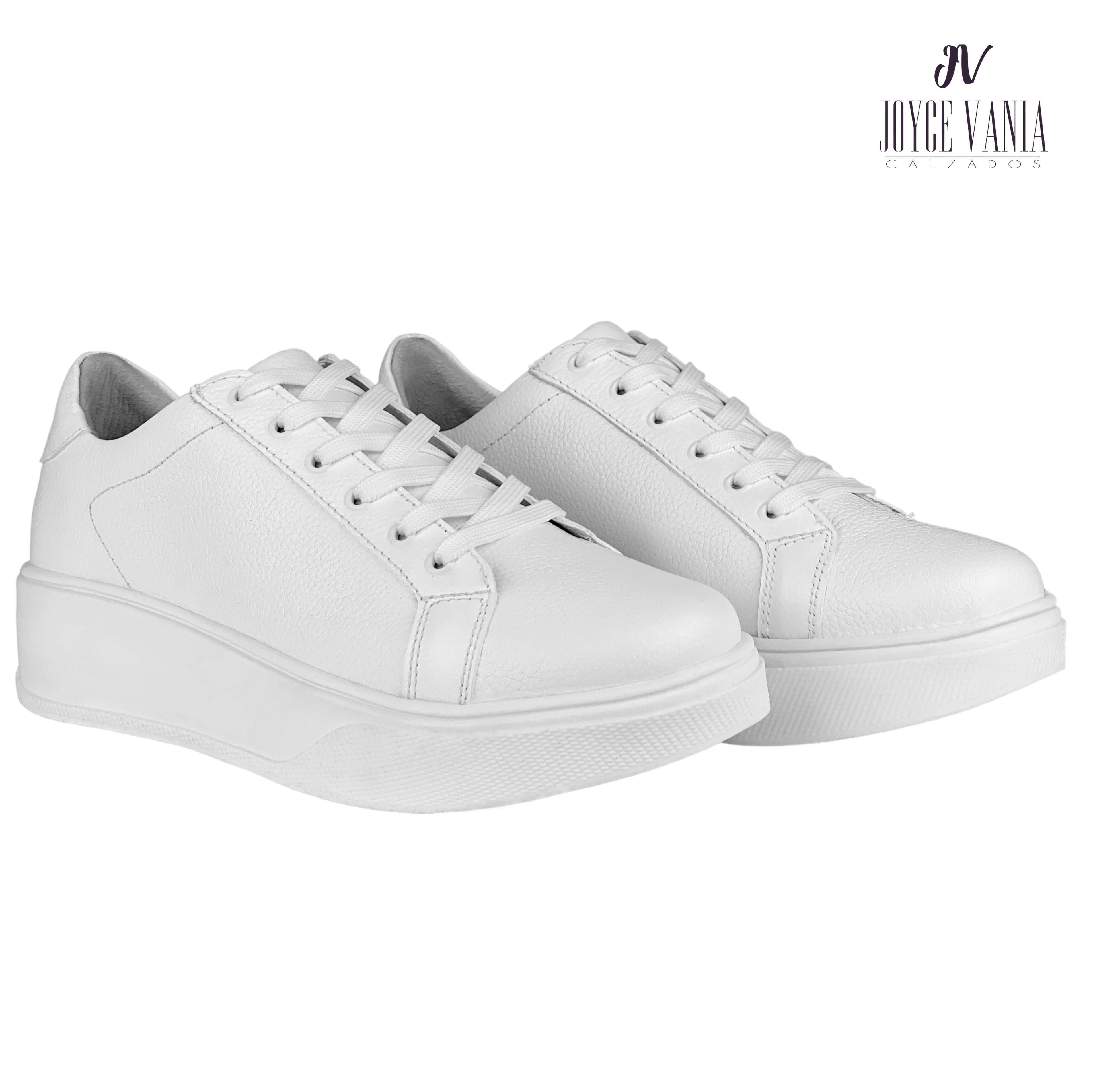 Zapatillas Urbanas Mujer de Cuero Susan Blanco
