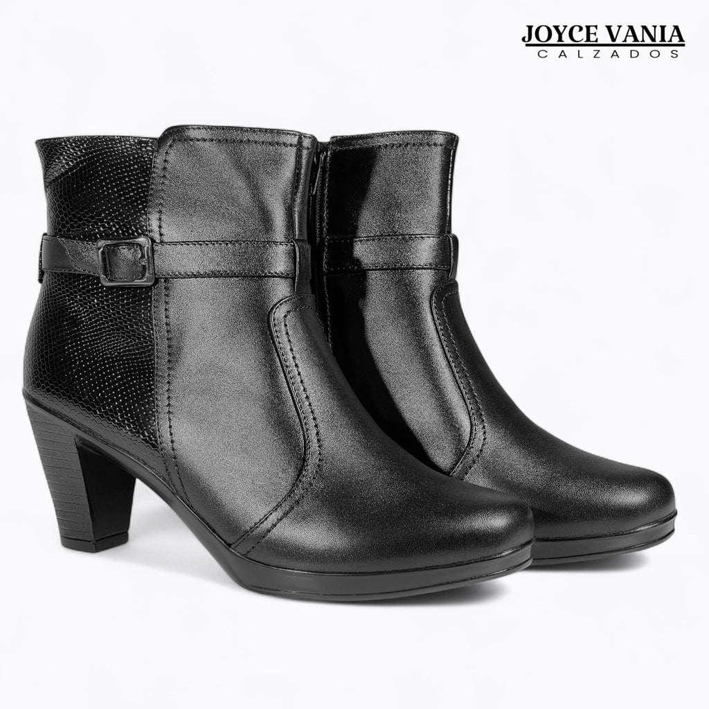 Botines Mujer de Cuero Tania Negro