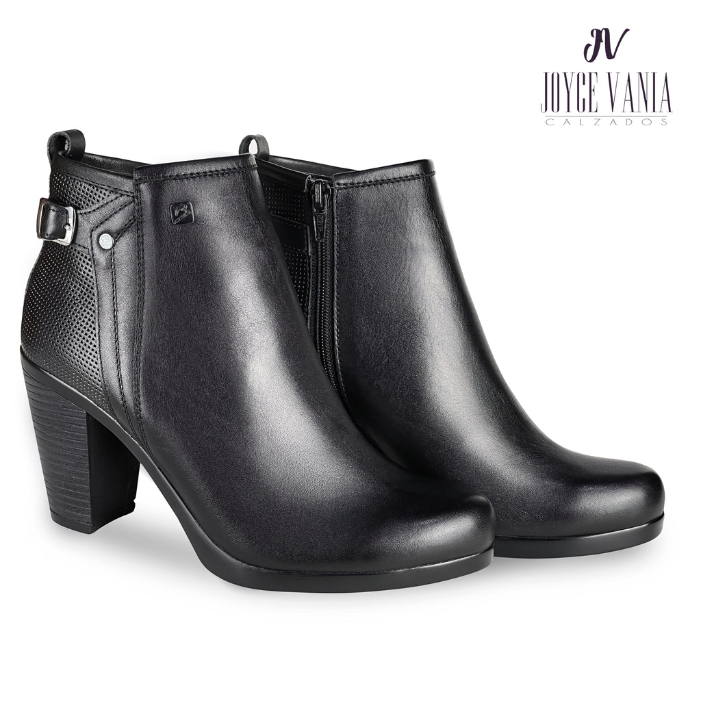 Botines Mujer de Cuero Teresa Negro