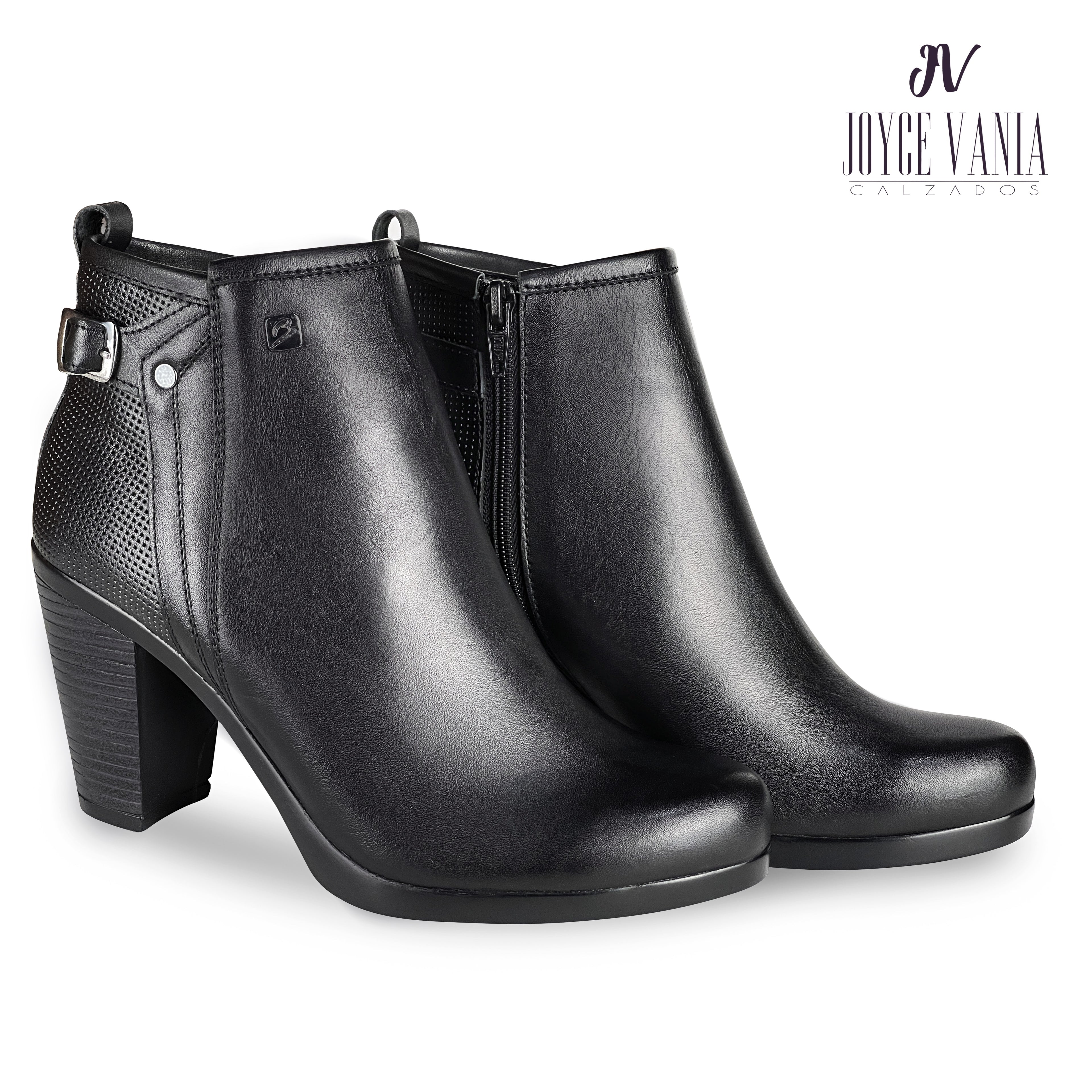 Botines Mujer de Cuero Teresa Negro