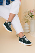 Zapatillas Urbanas de Cuero Mujer Ursula Verde