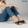 Sandalias de Cuero Mujer Valeria Negro