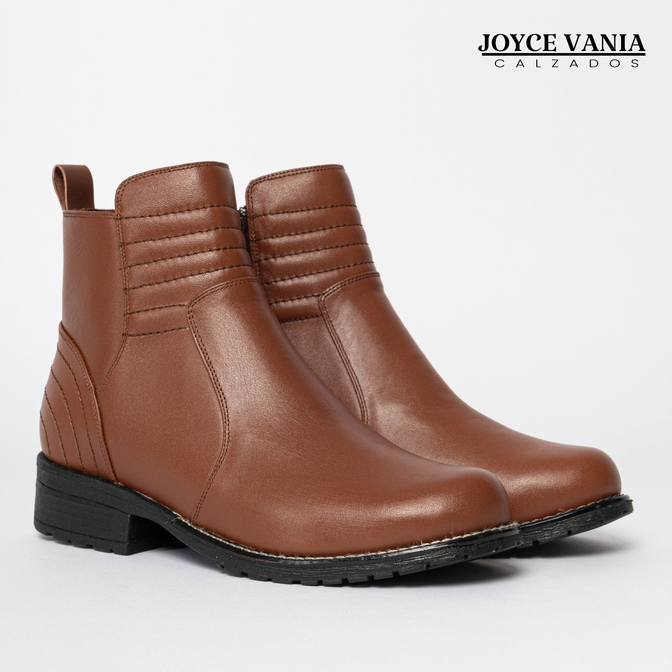 Botines de Cuero Mujer Viviana Caramelo