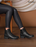 Botines de Cuero Mujer Viviana Negro