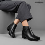 Botines Mujer de Cuero Yadira Negro