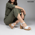 Sandalias de Cuero Mujer Yamelin Blanco