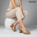 Sandalias de Cuero Mujer Yamelin Dorado