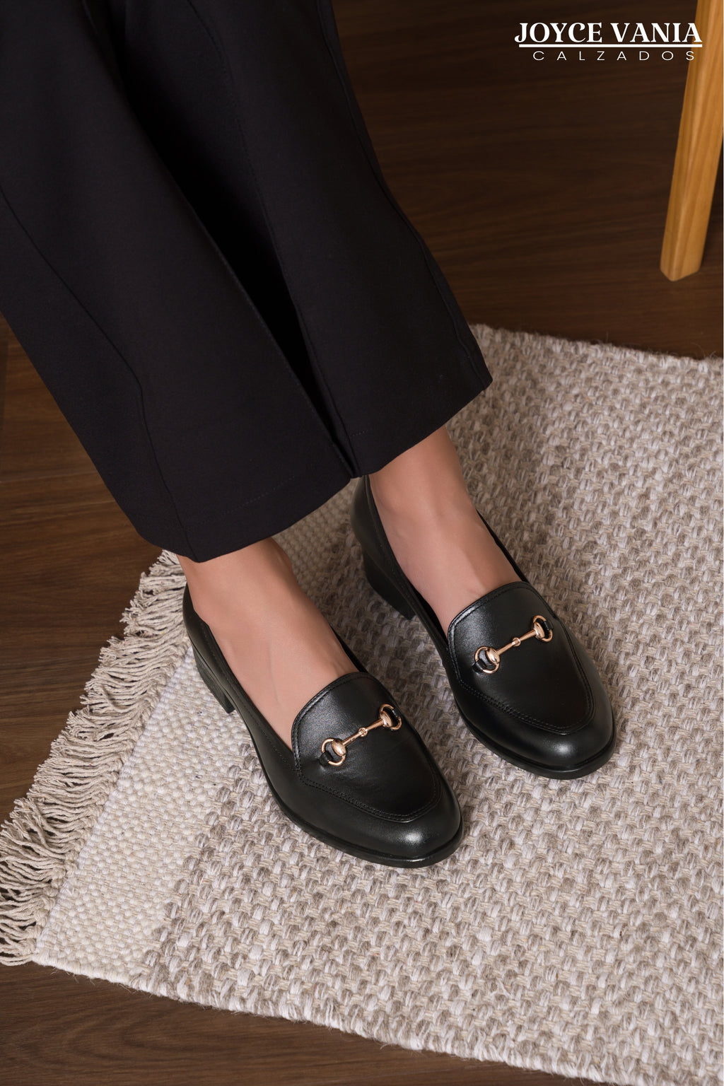 Mocasines de Cuero Mujer Zarela Negro