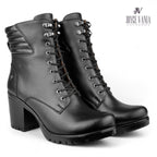 Botines Mujer de Cuero Zully Negro