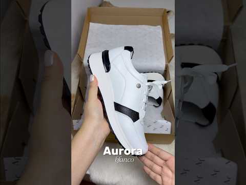Zapatillas Urbanas de Cuero Mujer Aurora blanco