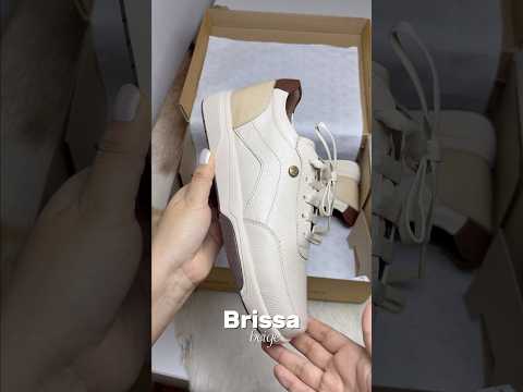 Zapatillas Urbanas de Cuero Mujer Brissa beige
