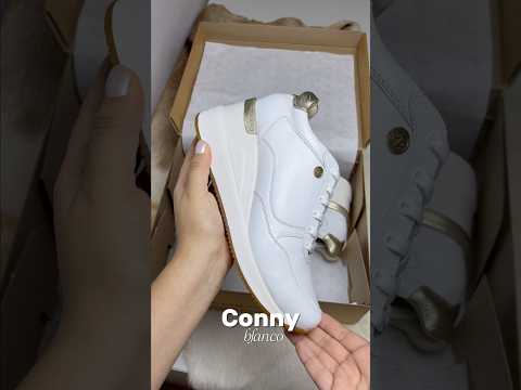 Zapatillas Urbanas Mujer de Cuero Conny Blanco