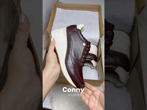 Zapatillas Urbanas Mujer de Cuero Conny Marron