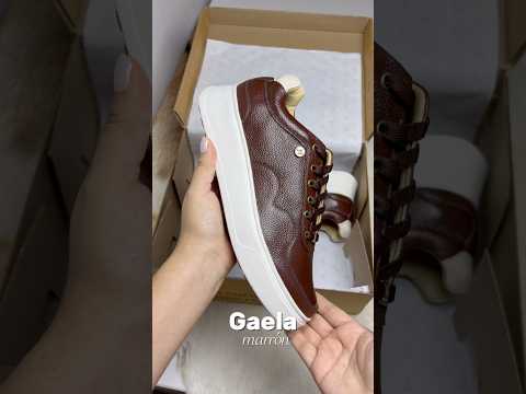 Zapatillas Urbanas Mujer de Cuero Gaela Marron