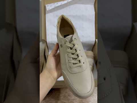 Zapatillas Urbanas Mujer de Cuero Regina Beige