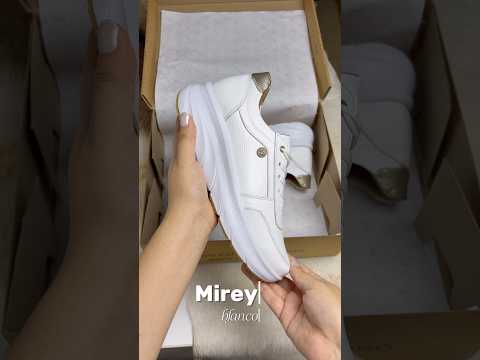 Zapatillas Urbanas de Cuero Mujer Mireyda blanco DOS