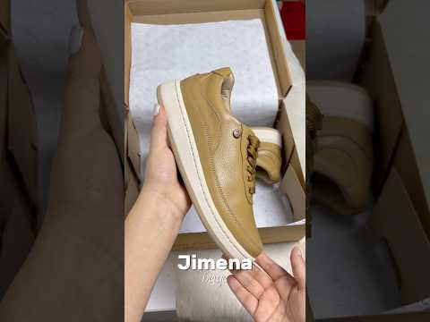 Zapatillas Urbanas de Cuero Mujer Jimena beige