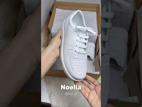 Zapatillas Urbanas de Cuero Mujer Noelia Blanco