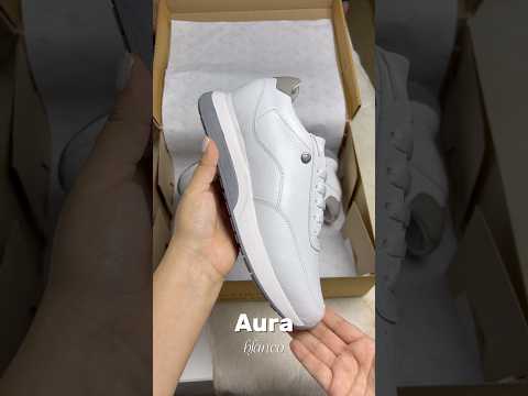 Zapatillas Urbanas de Cuero Mujer Aura blanco